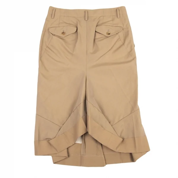 ジュンヤワタナベ コムデギャルソンJUNYA WATANABE COMME des GARCONS サイド切替ロールアップマーメイドチノスカート ベージュS K-98206_011