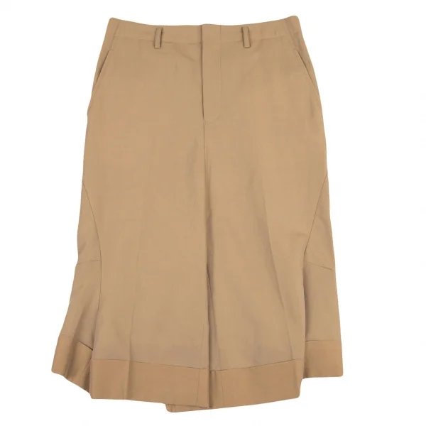 ジュンヤワタナベ コムデギャルソンJUNYA WATANABE COMME des GARCONS サイド切替ロールアップマーメイドチノスカート ベージュS K-98206_002