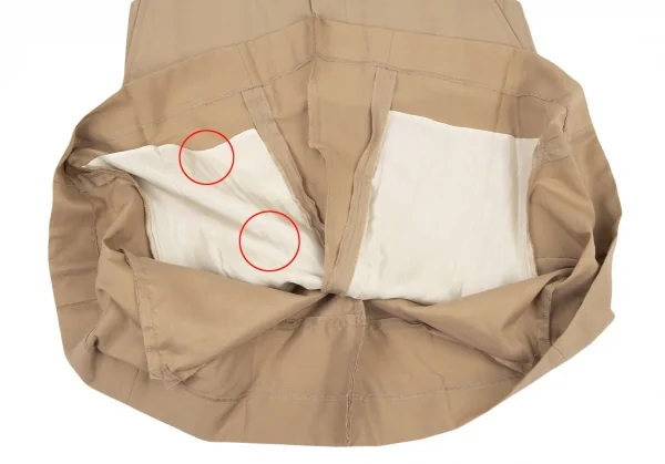 ジュンヤワタナベ コムデギャルソンJUNYA WATANABE COMME des GARCONS サイド切替ロールアップマーメイドチノスカート ベージュS K-98206_008