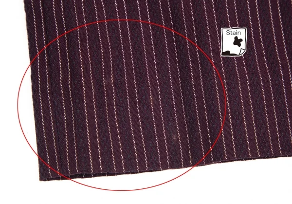 ジジリgigli コットンナイロン混ストライプ織りストレッチスリムパンツ 紫38M K-98214_013