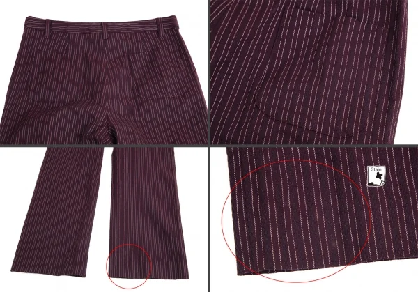 ジジリgigli コットンナイロン混ストライプ織りストレッチセットアップスーツ 紫38M K-98215_016