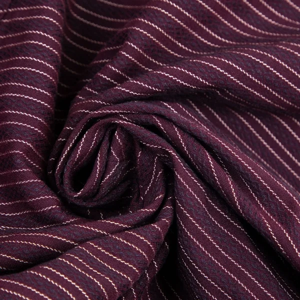 ジジリgigli コットンナイロン混ストライプ織りストレッチセットアップスーツ 紫38M K-98215_017