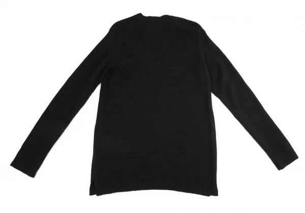 ブラックスキャンダル ヨウジヤマモトBLACK Scandal Yohji Yamamoto スパイダーウェブ刺繍ロングニット 黒3 K-98225_011