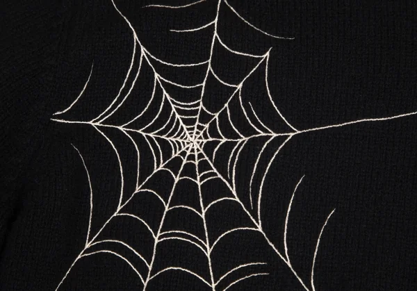 ブラックスキャンダル ヨウジヤマモトBLACK Scandal Yohji Yamamoto スパイダーウェブ刺繍ロングニット 黒3 K-98225_003