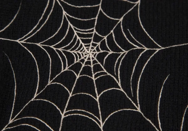 ブラックスキャンダル ヨウジヤマモトBLACK Scandal Yohji Yamamoto スパイダーウェブ刺繍ロングニット 黒3 K-98225_004