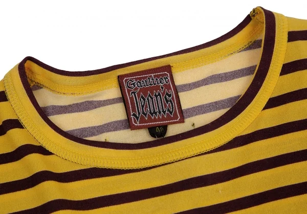 ゴルチエジーンズGAULTIER JEAN'S パネルグラフィック切替ボーダーラウンドTシャツ マルチ40 K-98250_004