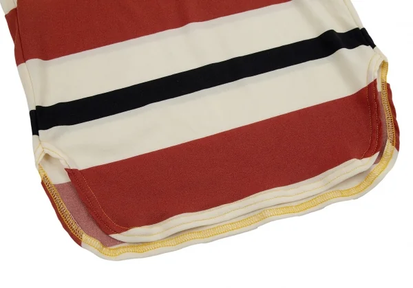 ゴルチエジーンズGAULTIER JEAN'S パネルグラフィック切替ボーダーラウンドTシャツ マルチ40 K-98250_007