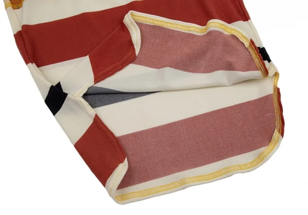 ゴルチエジーンズGAULTIER JEAN'S パネルグラフィック切替ボーダーラウンドTシャツ マルチ40 K-98250_008