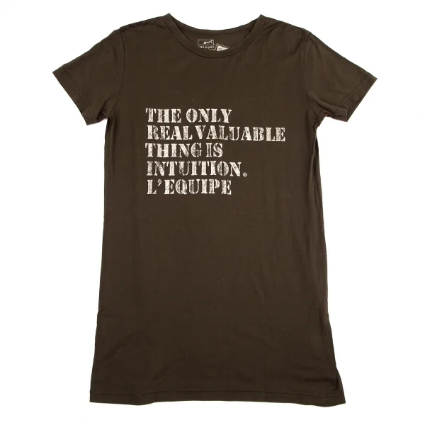 レキップヨシエイナバL'EQUIPE YOSHIE INABA ステンシルプリントTシャツ 茶38 K-98292_001