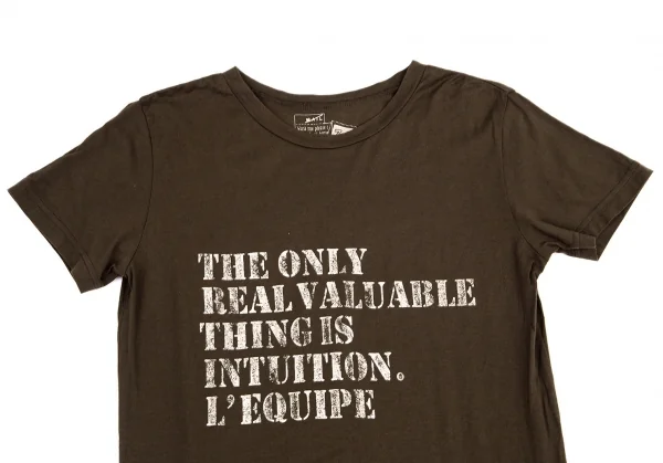 レキップヨシエイナバL'EQUIPE YOSHIE INABA ステンシルプリントTシャツ 茶38 K-98292_002