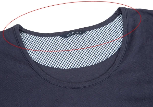 マドモアゼルノンノン ノンノNON NO Mademoiselle NON NON 裾ミニポケットTシャツ 紺L K-98304_004