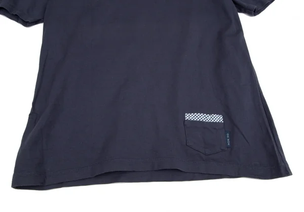 マドモアゼルノンノン ノンノNON NO Mademoiselle NON NON 裾ミニポケットTシャツ 紺L K-98304_007