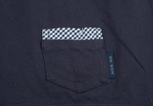 マドモアゼルノンノン ノンノNON NO Mademoiselle NON NON 裾ミニポケットTシャツ 紺L K-98304_008