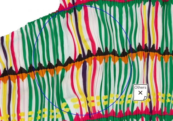 PLEATS PLEASE Printed High Neck T Shirt K-98320_010