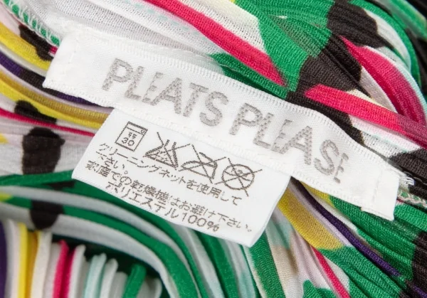 PLEATS PLEASE Printed High Neck T Shirt K-98320_014