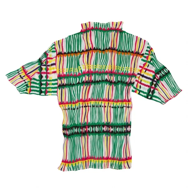 PLEATS PLEASE Printed High Neck T Shirt K-98320_002