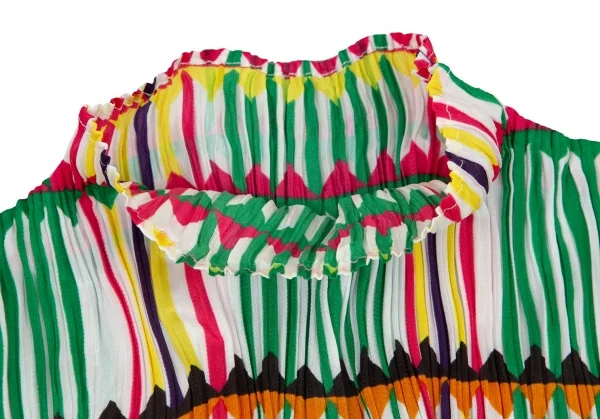 PLEATS PLEASE Printed High Neck T Shirt K-98320_004