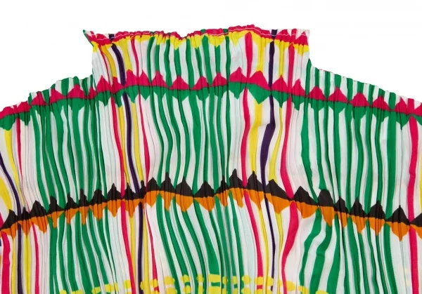 PLEATS PLEASE Printed High Neck T Shirt K-98320_009