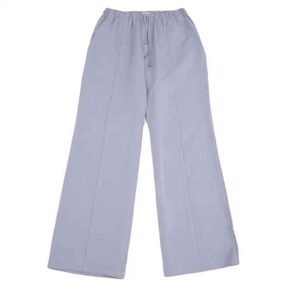 プリーツプリーズPLEATS PLEASE 超音波ピンキングカットデザインパンツ 水色5 K-98343_001