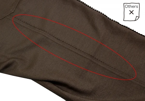 プリーツプリーズPLEATS PLEASE 超音波ピンキングカットデザインパンツ 茶5 K-98344_013