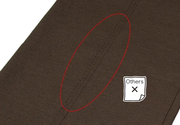 プリーツプリーズPLEATS PLEASE 超音波ピンキングカットデザインパンツ 茶5 K-98344_014