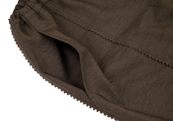 プリーツプリーズPLEATS PLEASE 超音波ピンキングカットデザインパンツ 茶5 K-98344_006