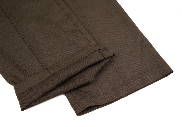 プリーツプリーズPLEATS PLEASE 超音波ピンキングカットデザインパンツ 茶5 K-98344_009