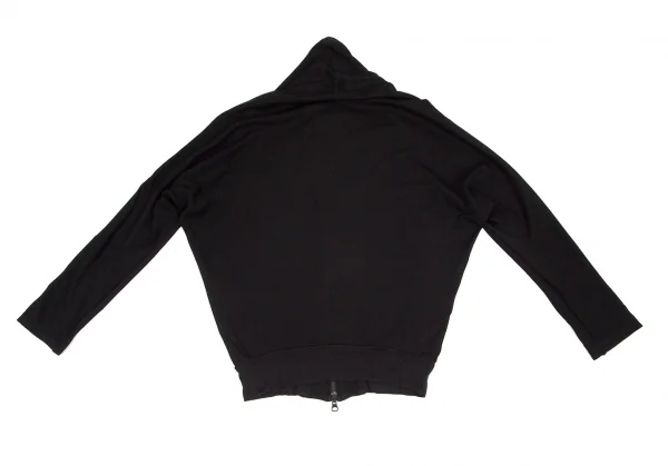ヨウジヤマモト ファムYohji Yamamoto FEMME ドルマンスリーブジップアップパーカー 黒2 K-98376_013