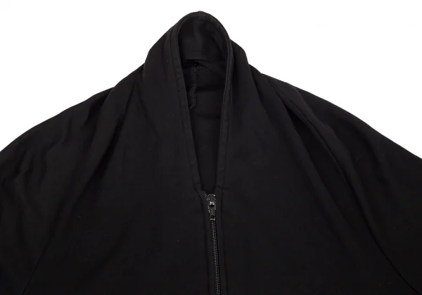ヨウジヤマモト ファムYohji Yamamoto FEMME ドルマンスリーブジップアップパーカー 黒2 K-98376_003