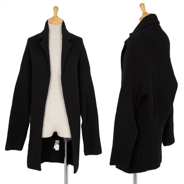 ヨウジヤマモト ファムYohji Yamamoto FEMME ローゲージニットジャケット 黒2 K-98379_001