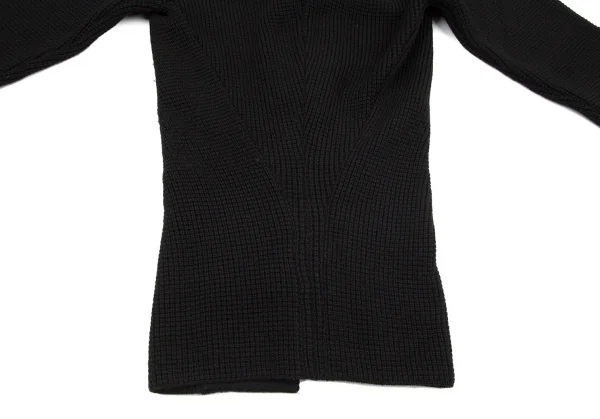 ヨウジヤマモト ファムYohji Yamamoto FEMME ローゲージニットジャケット 黒2 K-98379_010