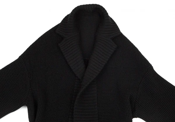 ヨウジヤマモト ファムYohji Yamamoto FEMME ローゲージニットジャケット 黒2 K-98379_003