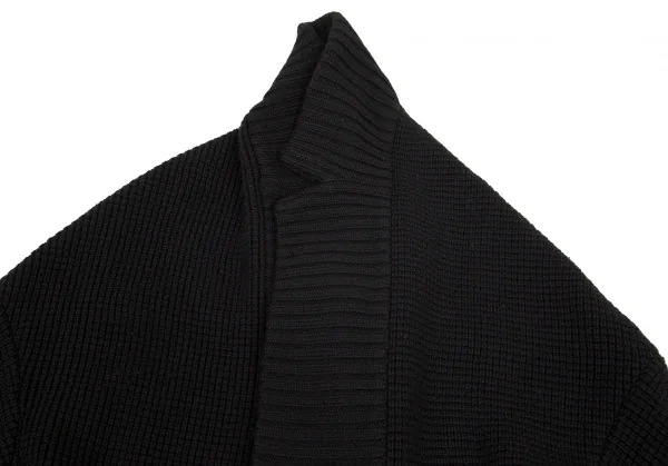 ヨウジヤマモト ファムYohji Yamamoto FEMME ローゲージニットジャケット 黒2 K-98379_004