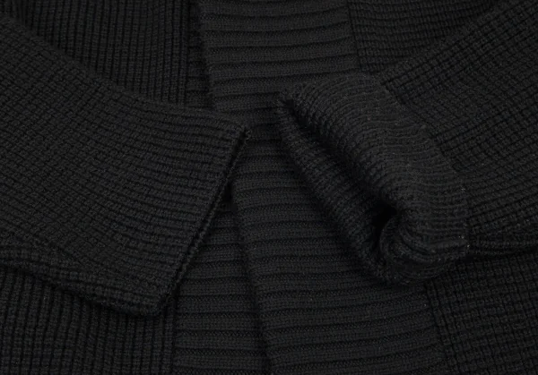 ヨウジヤマモト ファムYohji Yamamoto FEMME ローゲージニットジャケット 黒2 K-98379_006