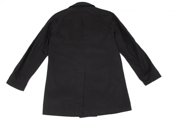 コムデギャルソン オムCOMME des GARCONS HOMME 製品染めコットンカツラギリバーシブルハーフコート 黒M K-98393_014