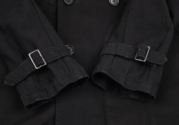 コムデギャルソン オムCOMME des GARCONS HOMME 製品染めコットンカツラギリバーシブルハーフコート 黒M K-98393_006