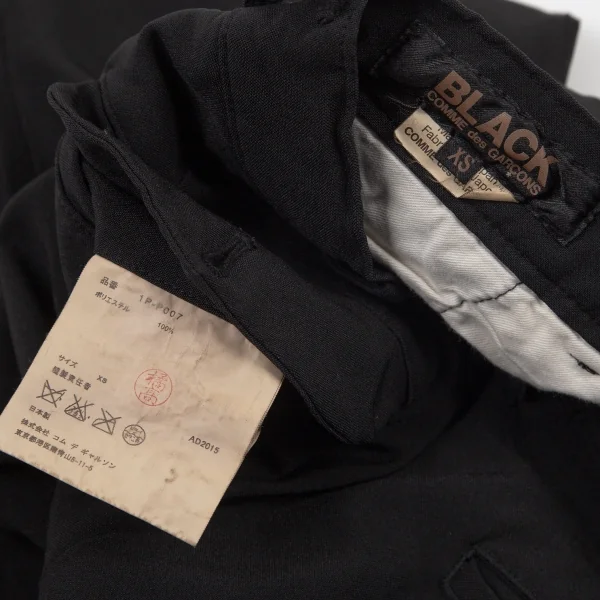 ブラックコムデギャルソンBLACK COMME des GARCONS エステルクロップドパンツ 黒XS K-98416_013