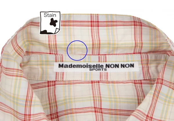 マドモアゼルノンノンMademoiselle NON NON チェックコットンシャツ アイボリー他M位 K-98433_005
