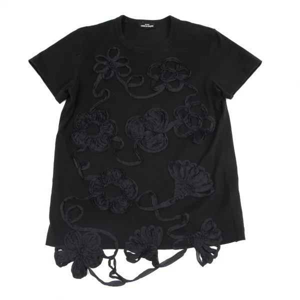 tricot COMME des GARCONS Floral Ribbon T Shirt Black M K-98476_001