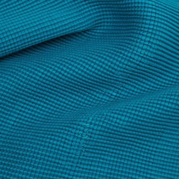 イッセイミヤケ ミーISSEY MIYAKE me ニットプリーツボタンレスカーディガン ターコイズF K-98492_011