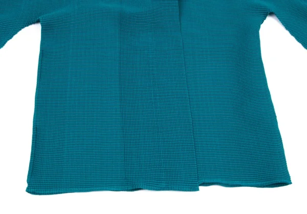 イッセイミヤケ ミーISSEY MIYAKE me ニットプリーツボタンレスカーディガン ターコイズF K-98492_006