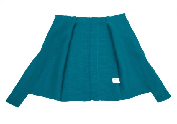 イッセイミヤケ ミーISSEY MIYAKE me ニットプリーツボタンレスカーディガン ターコイズF K-98492_007