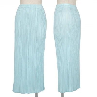 プリーツプリーズPLEATS PLEASE プリーツスカート ライトブルー