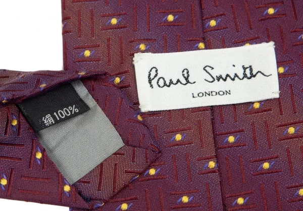 ポールスミス ロンドン Paul Smith LONDON シルクドットレジメンタル柄ネクタイ 紫 K-98548_009