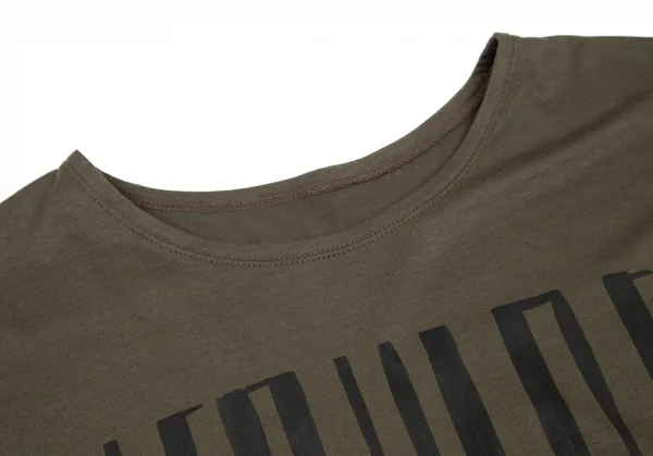 レキップヨシエイナバL'EQUIPE YOSHIE INABA ロゴプリントロールアップデザインTシャツ オリーブ38 K-98549_004