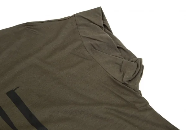 レキップヨシエイナバL'EQUIPE YOSHIE INABA ロゴプリントロールアップデザインTシャツ オリーブ38 K-98549_007