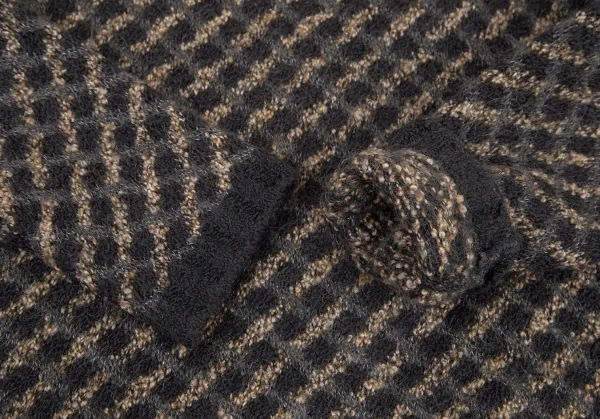 コスチューム オムCoSTUME HOMME モヘア混ダイヤ柄Vネックニットセーター グレーベージュM K-98561_004