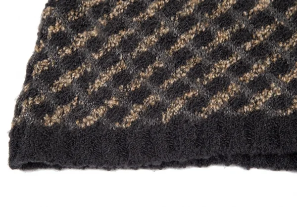 コスチューム オムCoSTUME HOMME モヘア混ダイヤ柄Vネックニットセーター グレーベージュM K-98561_006