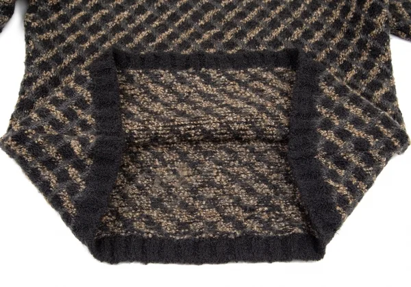 コスチューム オムCoSTUME HOMME モヘア混ダイヤ柄Vネックニットセーター グレーベージュM K-98561_007