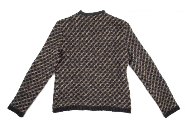 コスチューム オムCoSTUME HOMME モヘア混ダイヤ柄Vネックニットセーター グレーベージュM K-98561_008